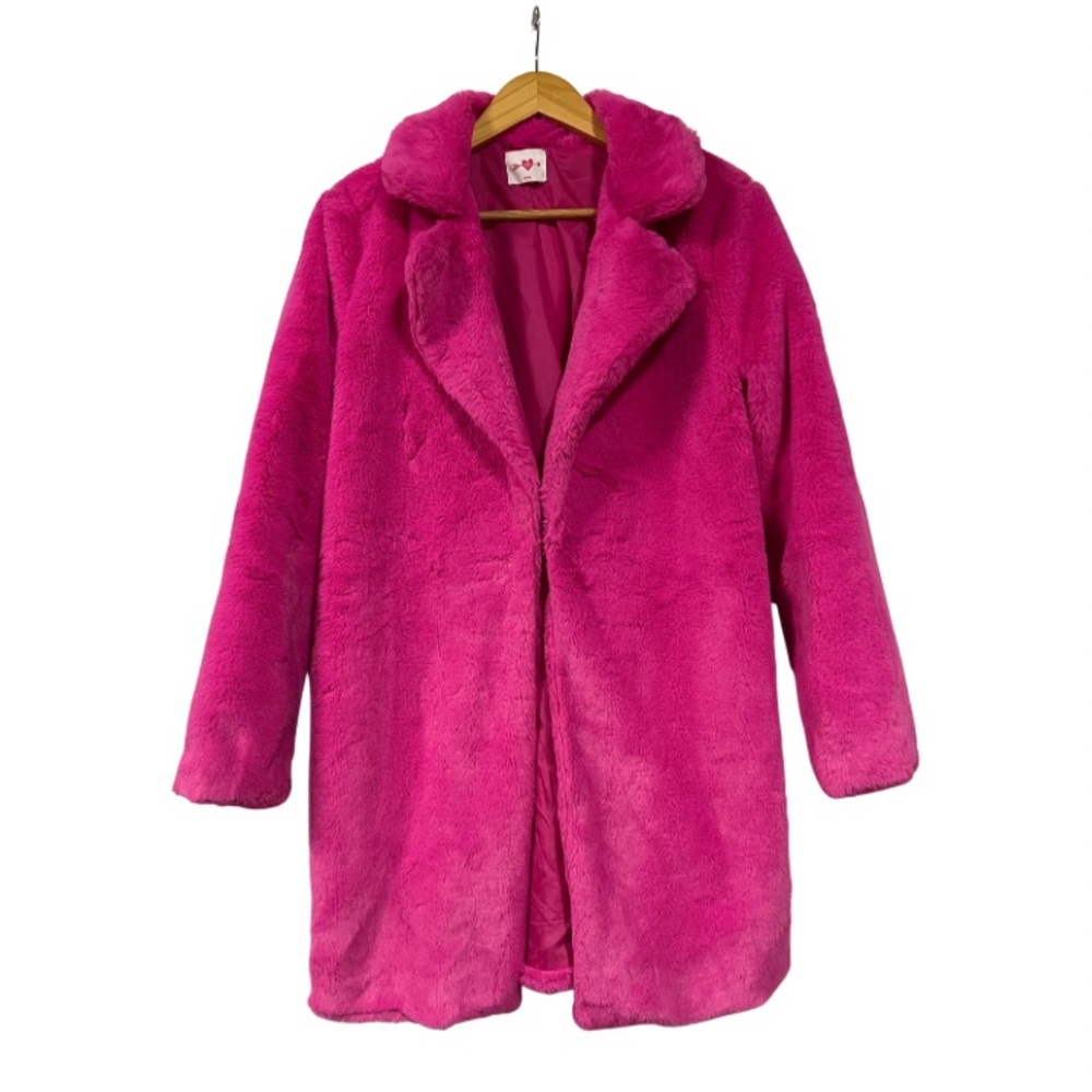 Buddy Love Vibrant Pink Teddy Coat